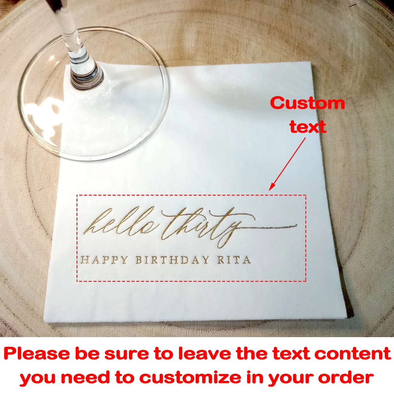 

Персонализированные бумажные салфетки для дня рождения HGDTFF