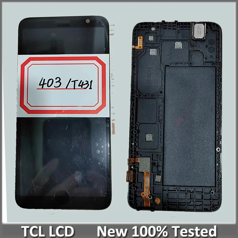 

Дисплей 6,0 дюйма для TCL 403, T431, T431A, T431D, T431E, T431Q, сенсорный экран с рамкой, дигитайзер в сборе, запасные части