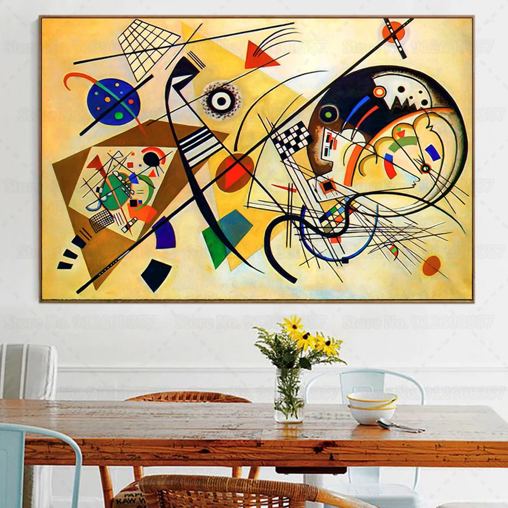 

Винтажная картина Wassily Kandinsky на холсте, поперечная линия, фотография, изящное натяжение, настенное искусство, Декор