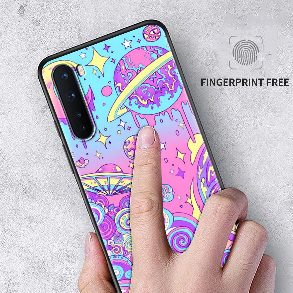 black cover case for oneplus 8t 8 nord n10 9 7 pro 9r n100 n200 6 6t 7t nordce 2 funda soft phone coque abstract pattern art free global shipping