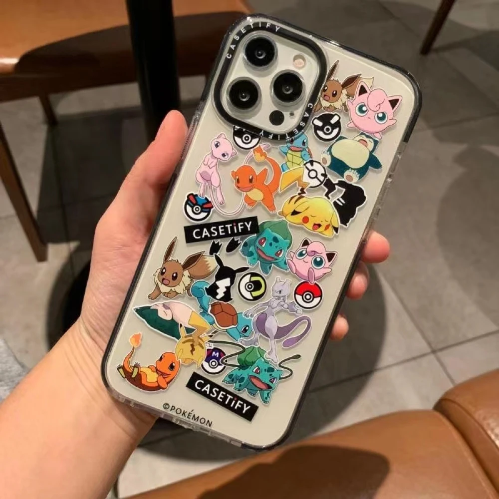 

Pokemon Pikachu one piece Phone Case for Phone Cases For iPhone 13 12 11 Pro Max Mini XR XS MAX 8 X 7 SE 2022 Phone Case