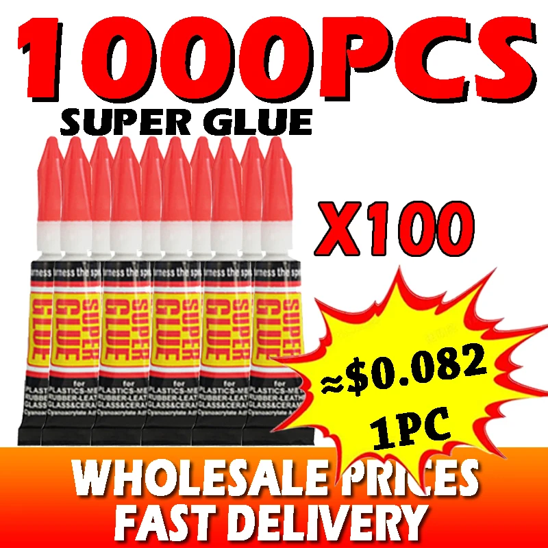 1000p 502 Liquid Strong Bakelite Head Rubber Metal Glass Cyanoacrylate Adhesive Stationery Shop Nail Gel Instant Strong Bonding