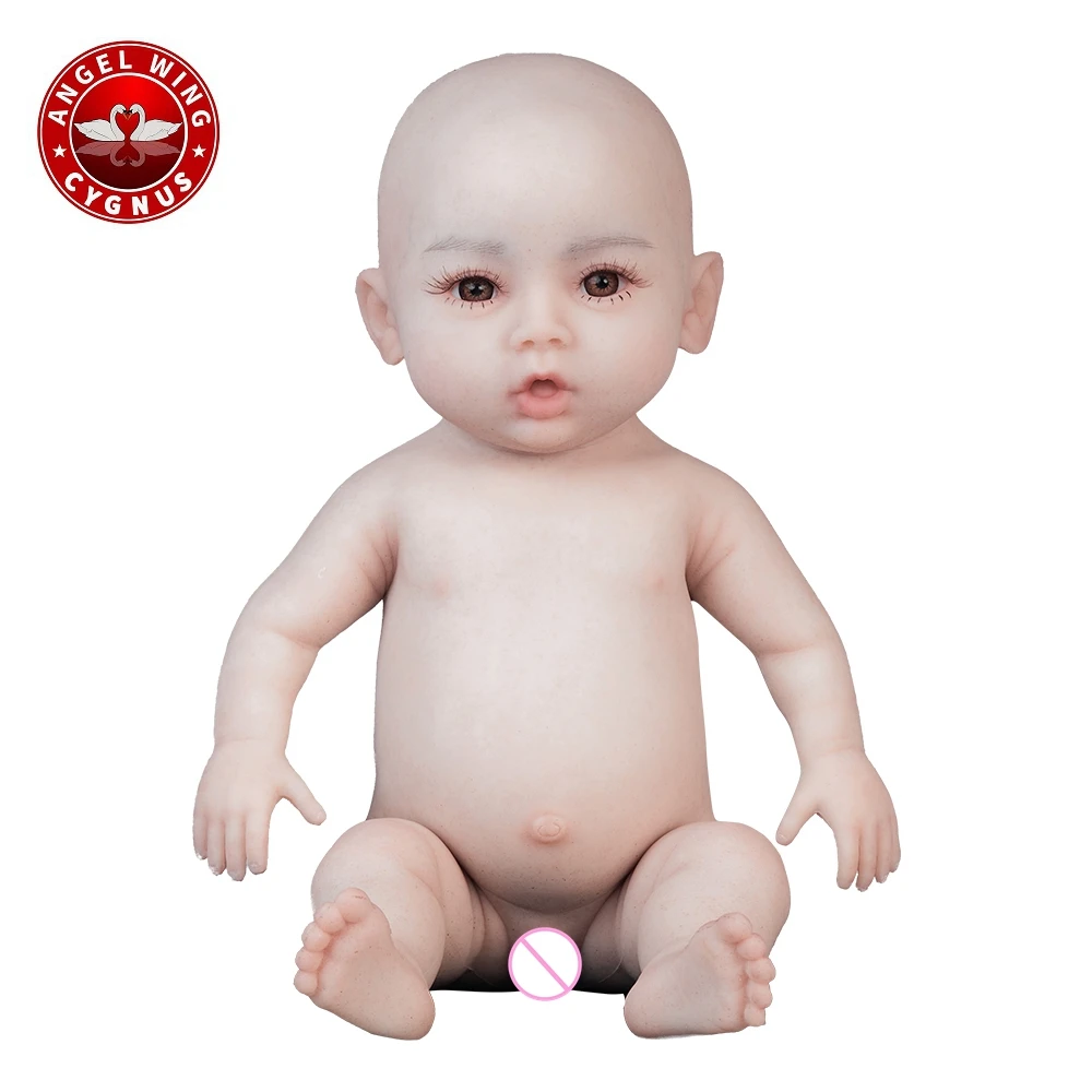

Highly Simulated 47CM 2.8KG Reborn Baby Doll Soft Full Silicone Body Can Bath High Quality Handmade Doll Skin Tone Doll For Gift