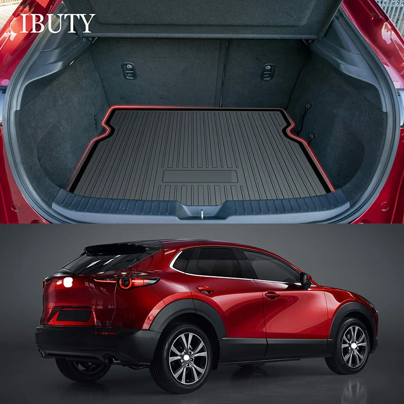 

Для Mazda CX30 CX-30 2020 2021 аксессуары коврик для багажника автомобиля резиновый задний коврик для багажника противогрязевой подкладка коврик водо...