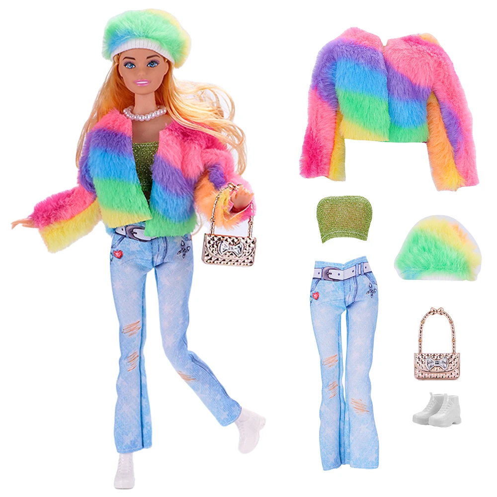 NK 1 комплект 30 см модная Радуга принцессы для 1/6 одежда куклы платье аксессуары