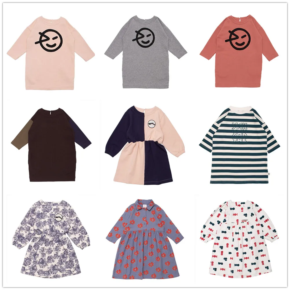 

2022 Демисезонные женские платья с длинным рукавом и милым принтом, детская одежда, платье принцессы для детей Вечерние вечернее платье, Пышн...