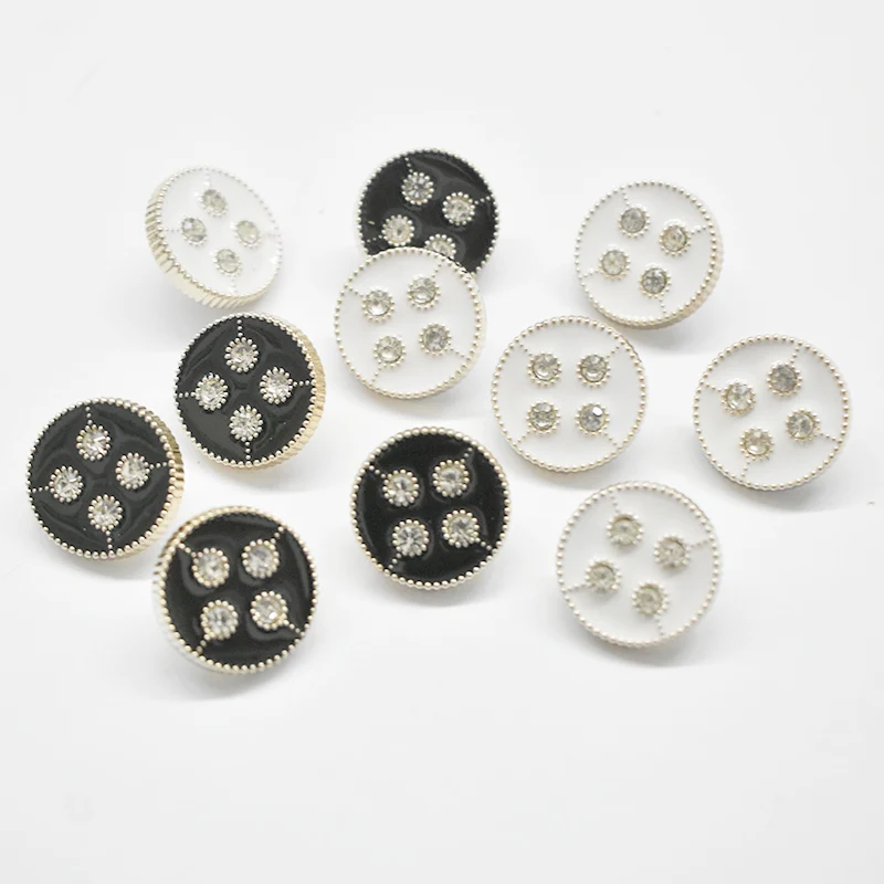 

10PCS 18mm Imitation Pearl Women's Windbreaker Coat Electroplating Plastic Buttons Shank DIY Apparel Sewing Accessories