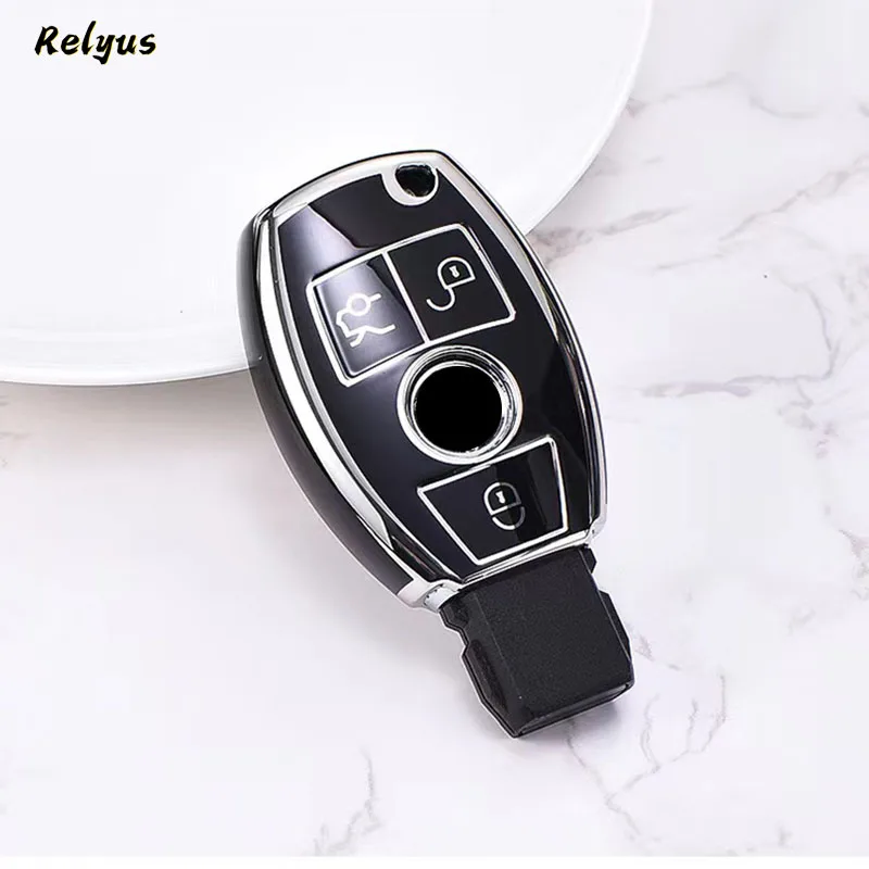 

TPU Car Key Case Cover Protector Shell Fob for Mercedes Benz A B C E Class GLS GLA GLK GLC CLS CLA AMG W204 W205 W212 W463 W176