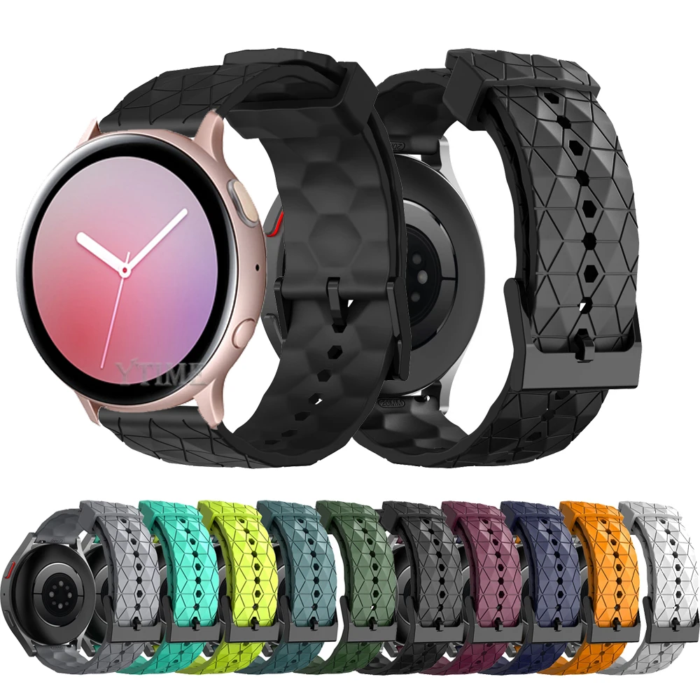 

Bracelet Galaxy Watch 4 5 40 44mm Watch4 Classic 42 46 Watch5 Pro Strap Band 20mm Silicone Watchband For Samsung Galaxy Active 2