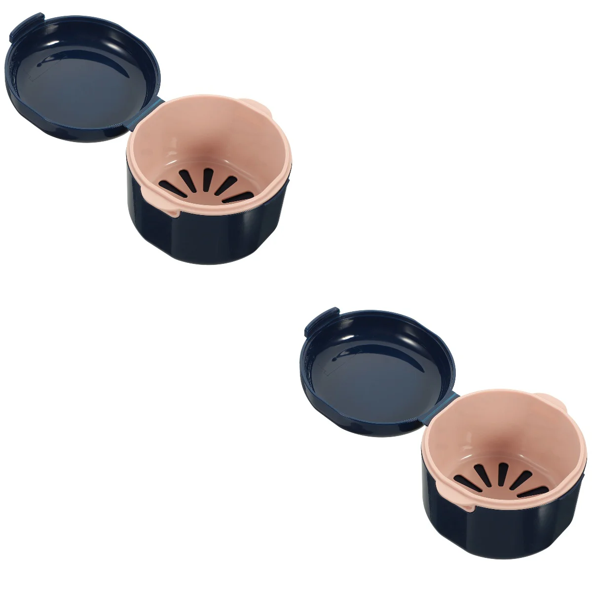 

2pcs Retainer Case Denture Box Portable Storage Box for Outdoor