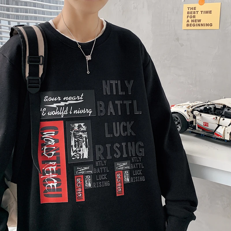 

5XL Personality Pullover Men Women Graphic Tops Cotton Long Sleeve Gift Clothing 2021 New