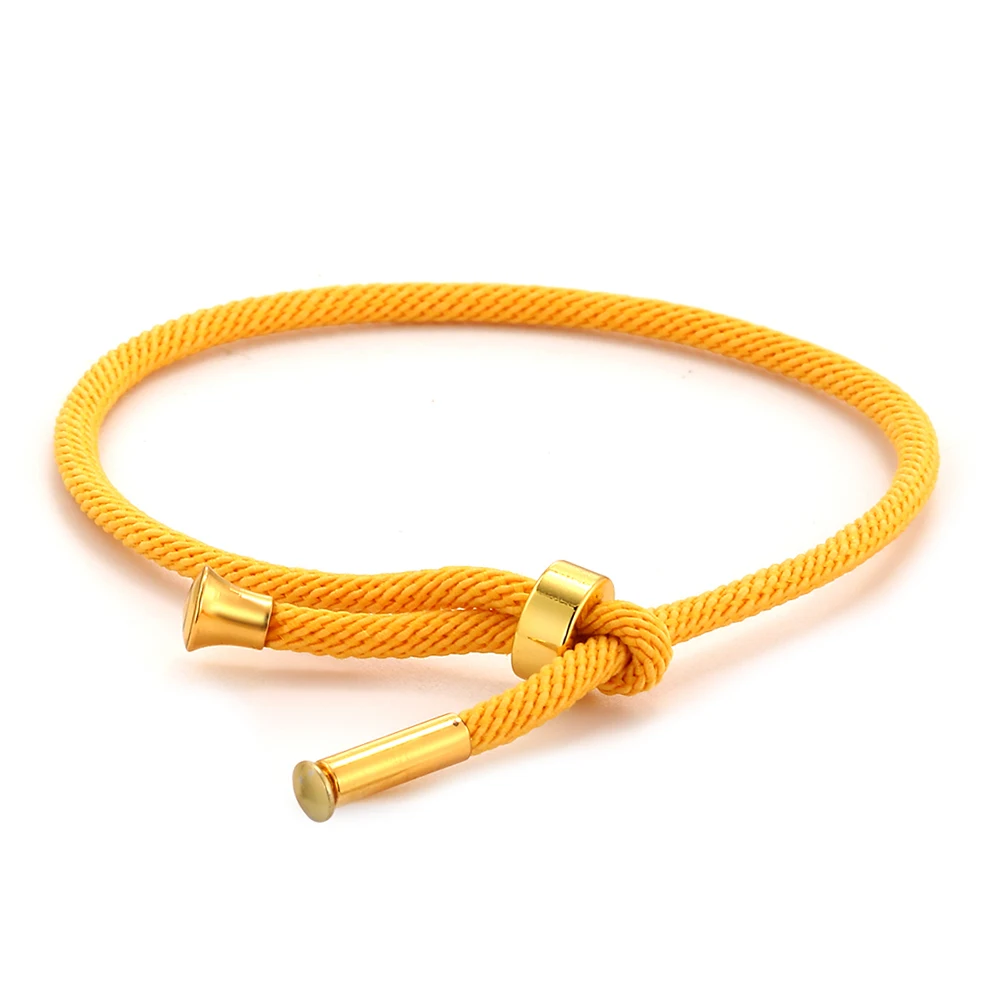 Браслет-цепочка Миланская веревка для мужчин и женщин регулируемая бижутерия