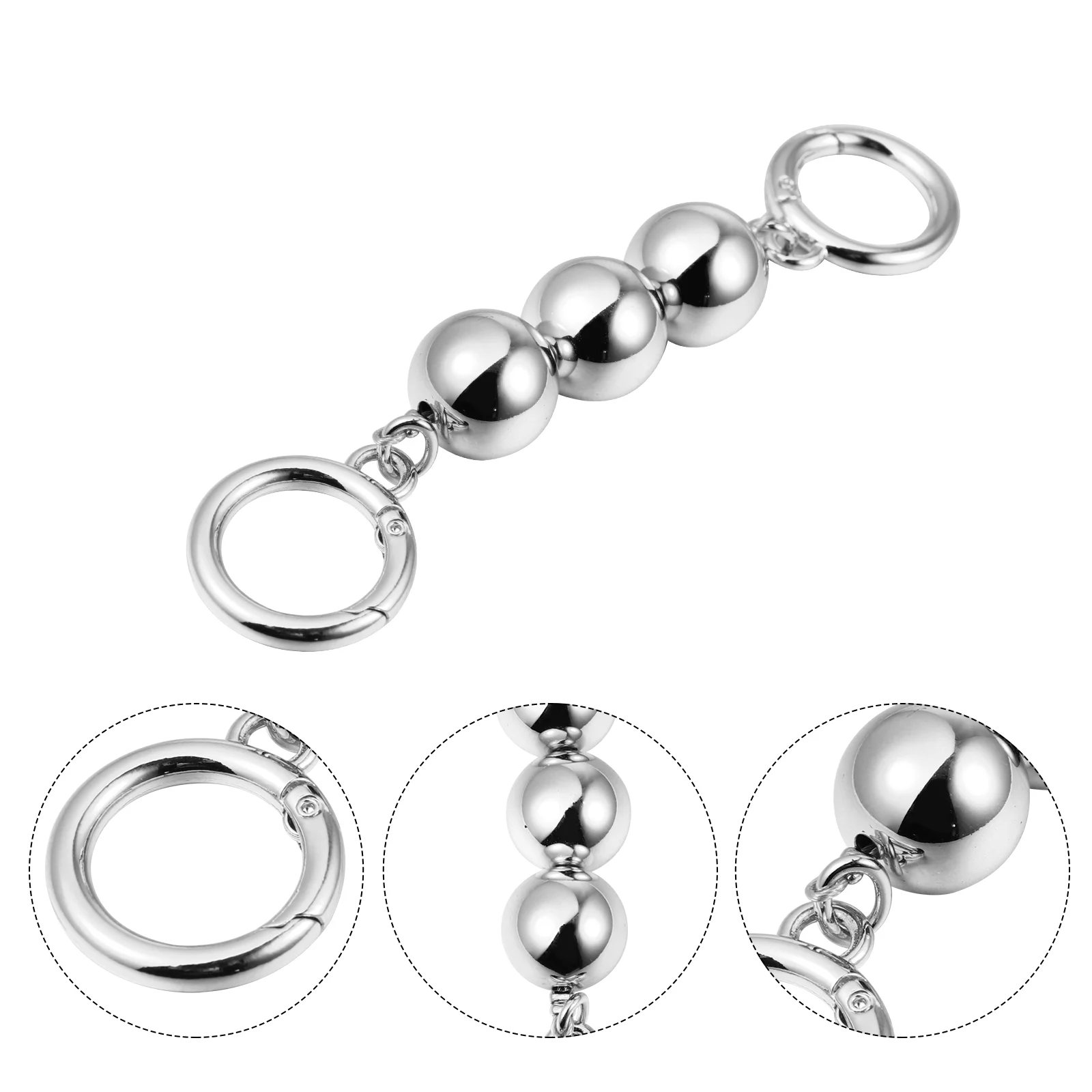 

Chain Pearl Strap Purse Replacement Extender Handle Clutch Straps Bead Decorative Fashion Handbag Crossbody Women Body Cross