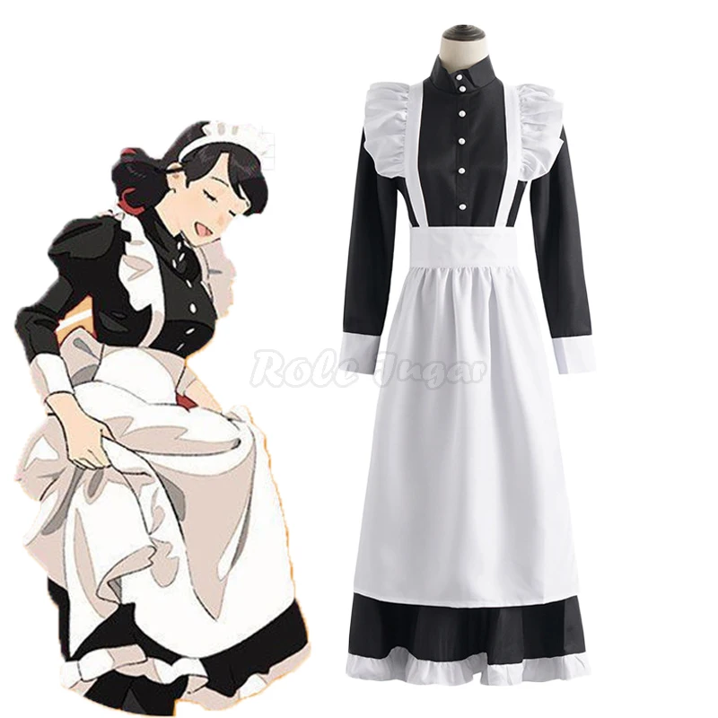 Cosplay Classic Black And White Maid Dress Men Women Halloween Party Lolita Maid Dress Role play C28M119