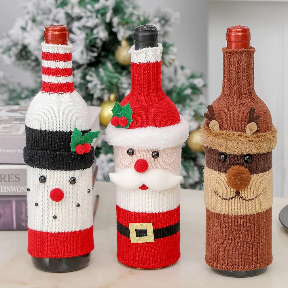 

Christmas Decorations Wine Bottle Decor Champagne Bottle Sets