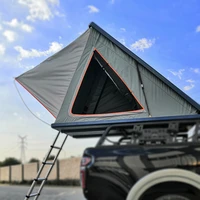 new folding camping fiber quick openning hard shell car roof top triangle tent