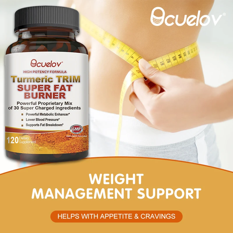 

Turmeric Super Fat Burner-Powerful Metabolic Booster for Women & Men,Weight Management,Helps Lower Blood Pressure,Fat Breakdown