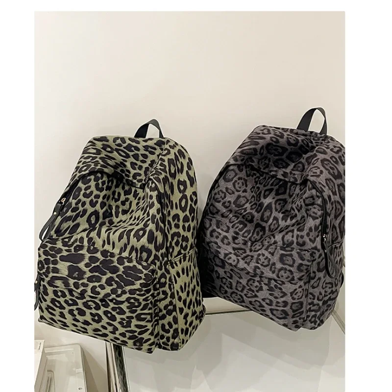 Повседневные модные рюкзаки с леопардовым принтом высокое качество простые на