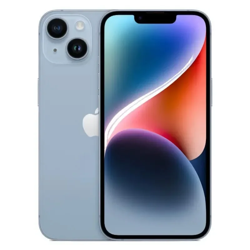 Фото Смартфон Apple iPhone 14 5G, разблокированный, с экраном Super Retina OLED 6.1 дюйма, 6 ГБ ОЗУ, 128/256 ГБ ПЗУ, Face ID+NFC, оригинальный экран №1