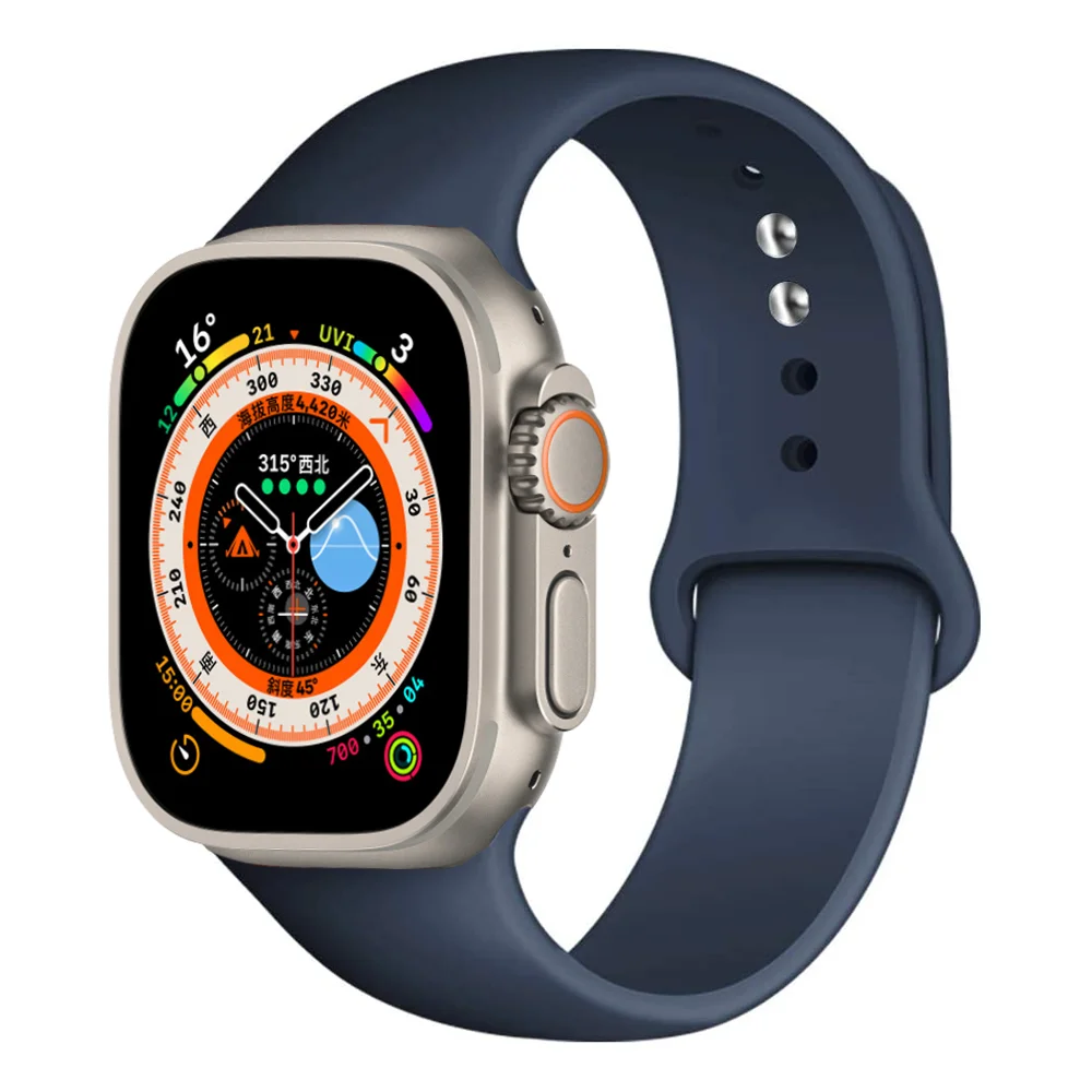 

Силиконовый ремешок для Apple Watch band 45 мм 41 мм 40 мм 44 мм 42 мм 45 мм браслет iWatch series 5 4 3 8 6 SE 7 8 9 ultra 2 49 мм