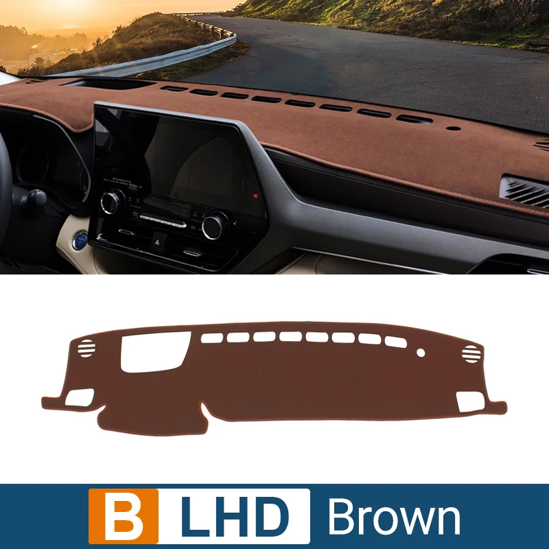 Приборная панель автомобиля, избегайте света, козырек от солнца, коврики, чехол с защитой от УФ-лучей для Toyota Highlander XU70 Kluger Hybrid 2020 2021 2022 2023 2024