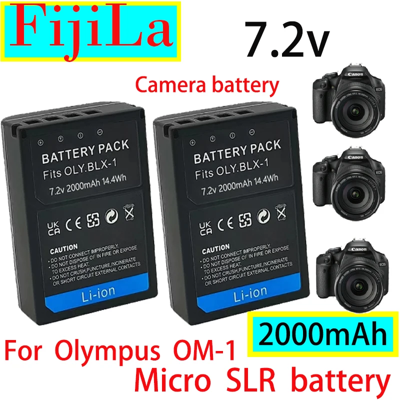 

Replacement 7.2V Camera Battery for Olympus OM-1 OM1 Camera BLX-1 Camera 2000mAh Micro SLR Battery