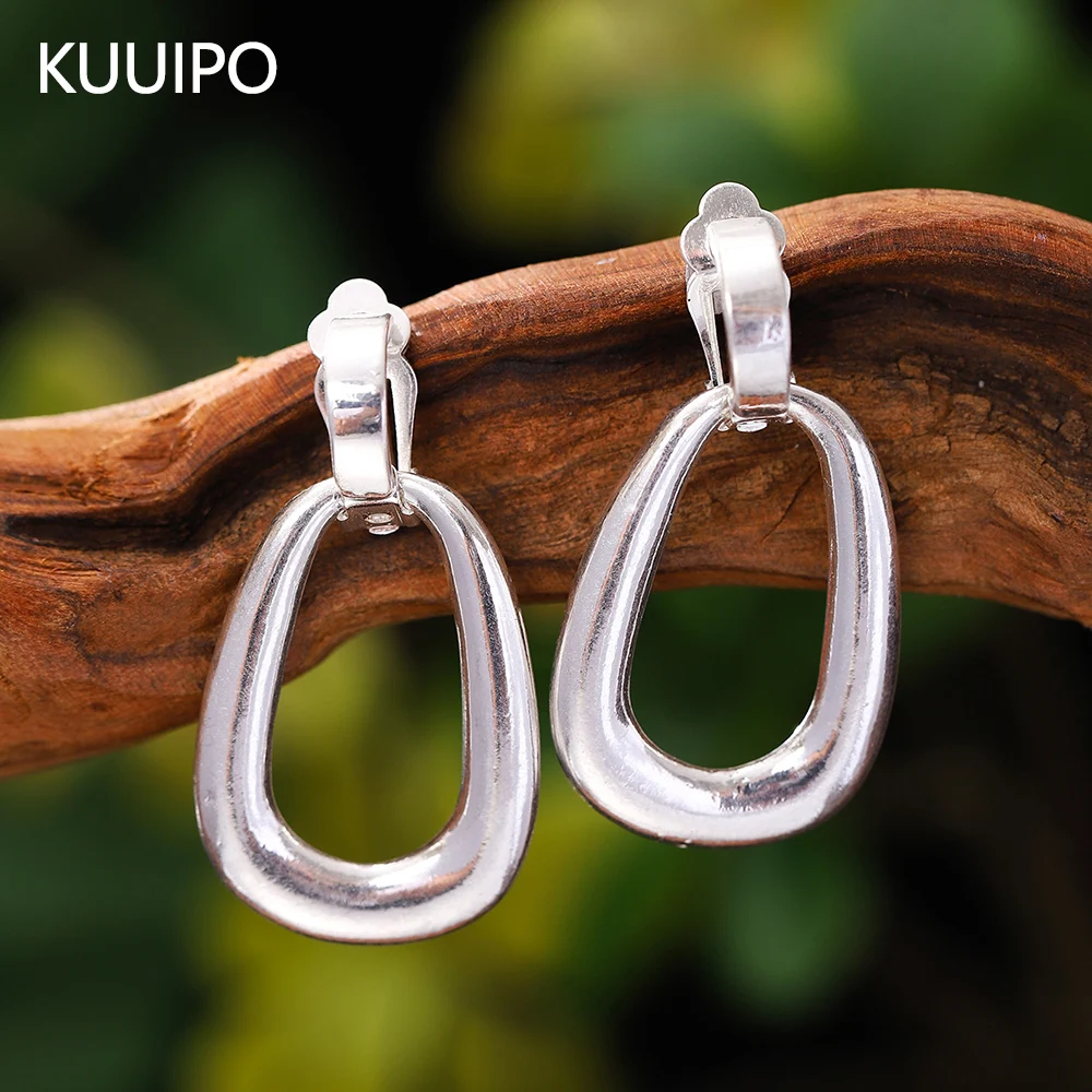 Модные простые геометрические серьги-клипсы для женщин аксессуары новые модные