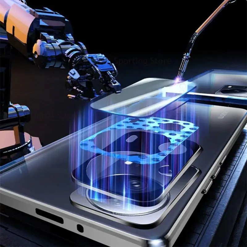 For Xiaomi Civi 2 Tempered Glass Phone Case For Mi Civi 2 360 Double-Sided Magnetic Adsorption Protective Flip Cover For Civi 2