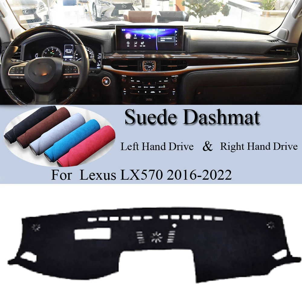 

For Lexus LX570 450D 2016 2017 2018 2019 -2022 LX 570 Suede Dashmat Dash Mat Cover Dashboard Pad Carpet Car Styling Accessory
