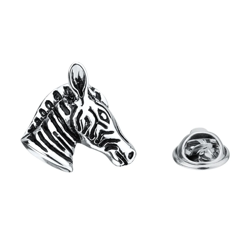 Забавная булавка для лацканов NVT в виде зебры Мужская брошь на воротник булавки