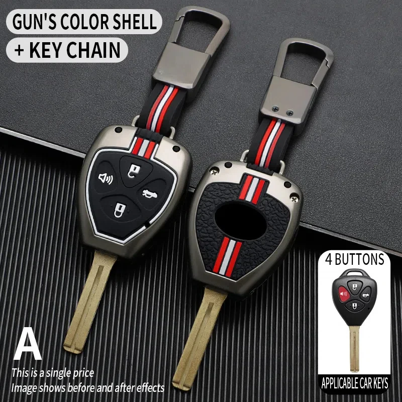 

2 3 4 бутылки из цинкового сплава, металлический чехол для автомобильного ключа, чехол для Toyota Corolla Camry Reiz RAV4 Crown Yaris Avalon Venza Matrix Blank