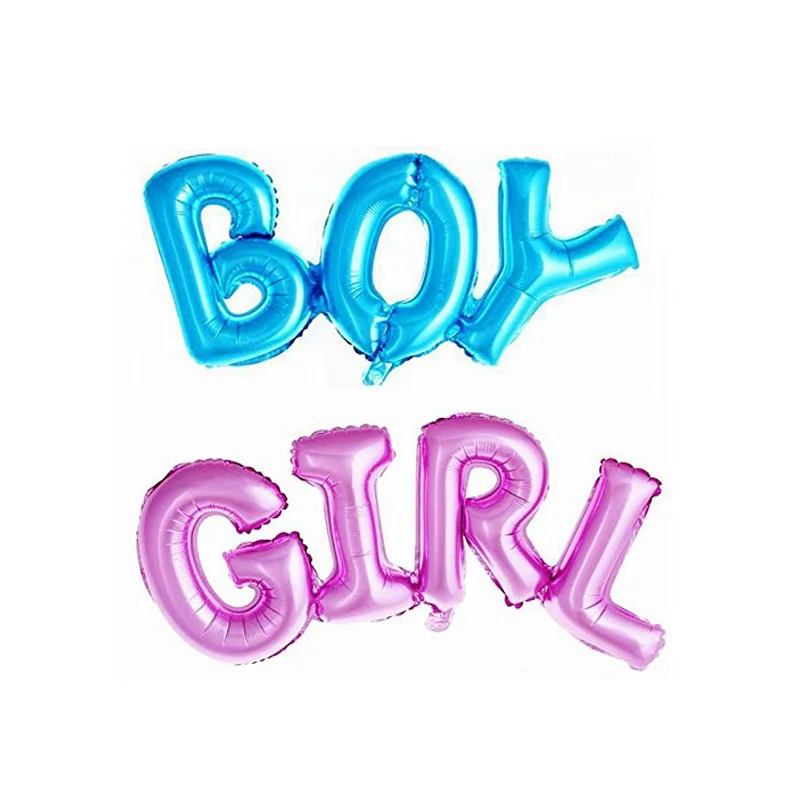 

20pcs Baby Boy Girl Letter Foil Balloons Baby Shower Birthday Wedding Party Connect Baby Alphabet Air Globos Decor Gender Reveal