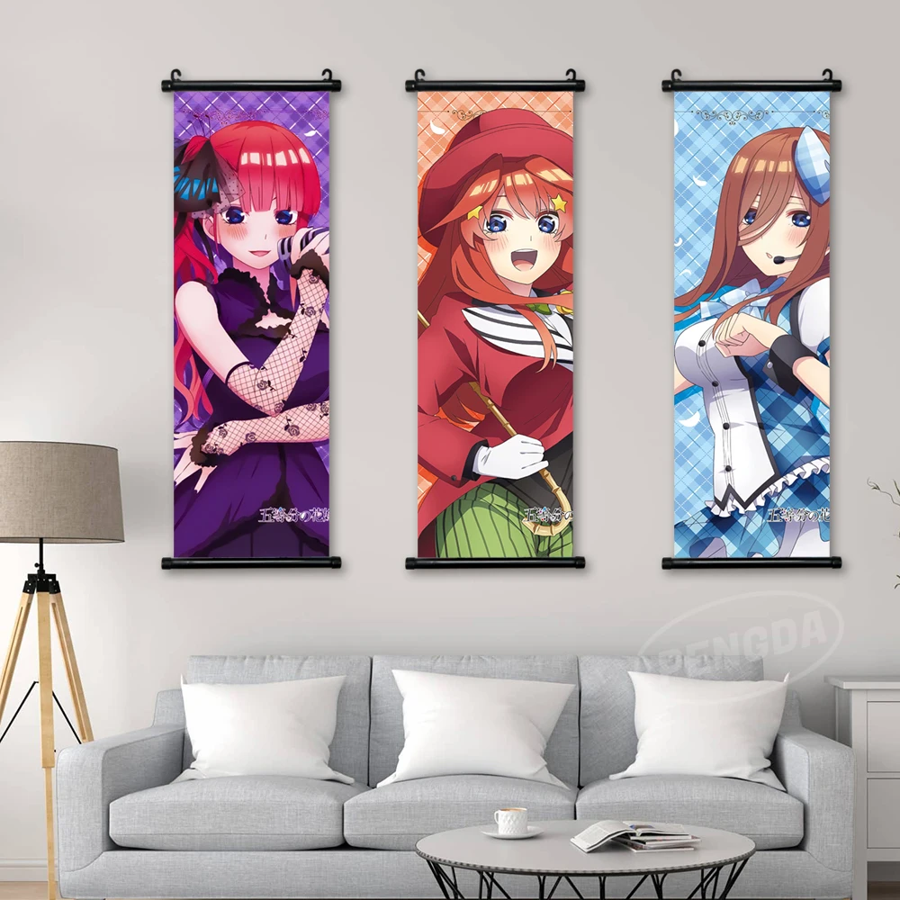 

Canvas Home Decoration The Quintessential Quintuplets Picture Print Poster Wall Art Scroll Hanging Painting Bedside Background