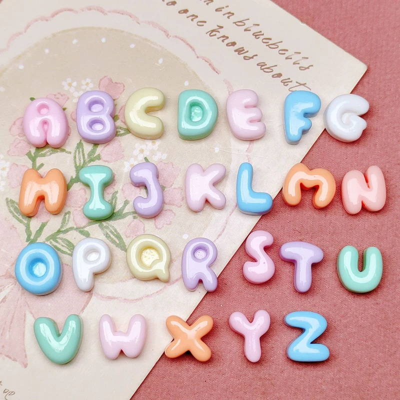 

30 Pcs New Fashion Cute Mini Cartoon Mixed English Letter Series Resin Scrapbook DiyJewelry Craft Decoration Accessories 019