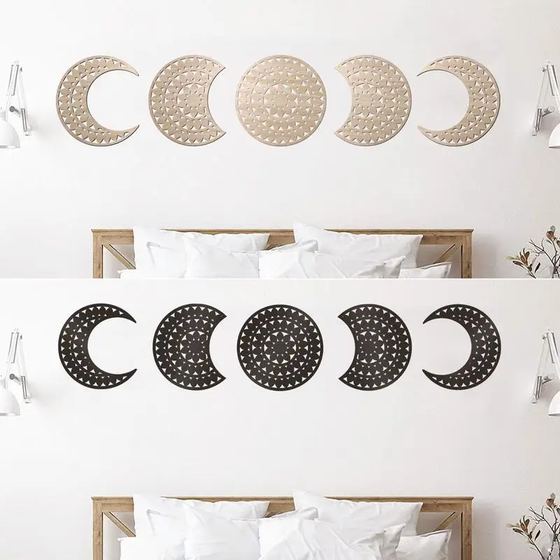 

Фазы Луны, настенное искусство, внешний вид Луны, настенное искусство, деревянные украшения, привлекательный богемный стиль, Настенный деко...