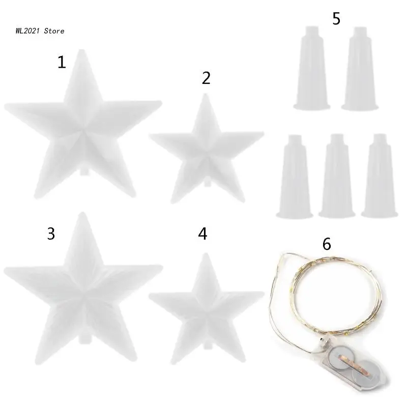 

Маленькая Глянцевая блестящая силиконовая форма в виде звезды, литье для украшений из эпоксидной смолы, инструмент для изготовления ювелирных изделий из смолы, рукоделие, украшение для дома