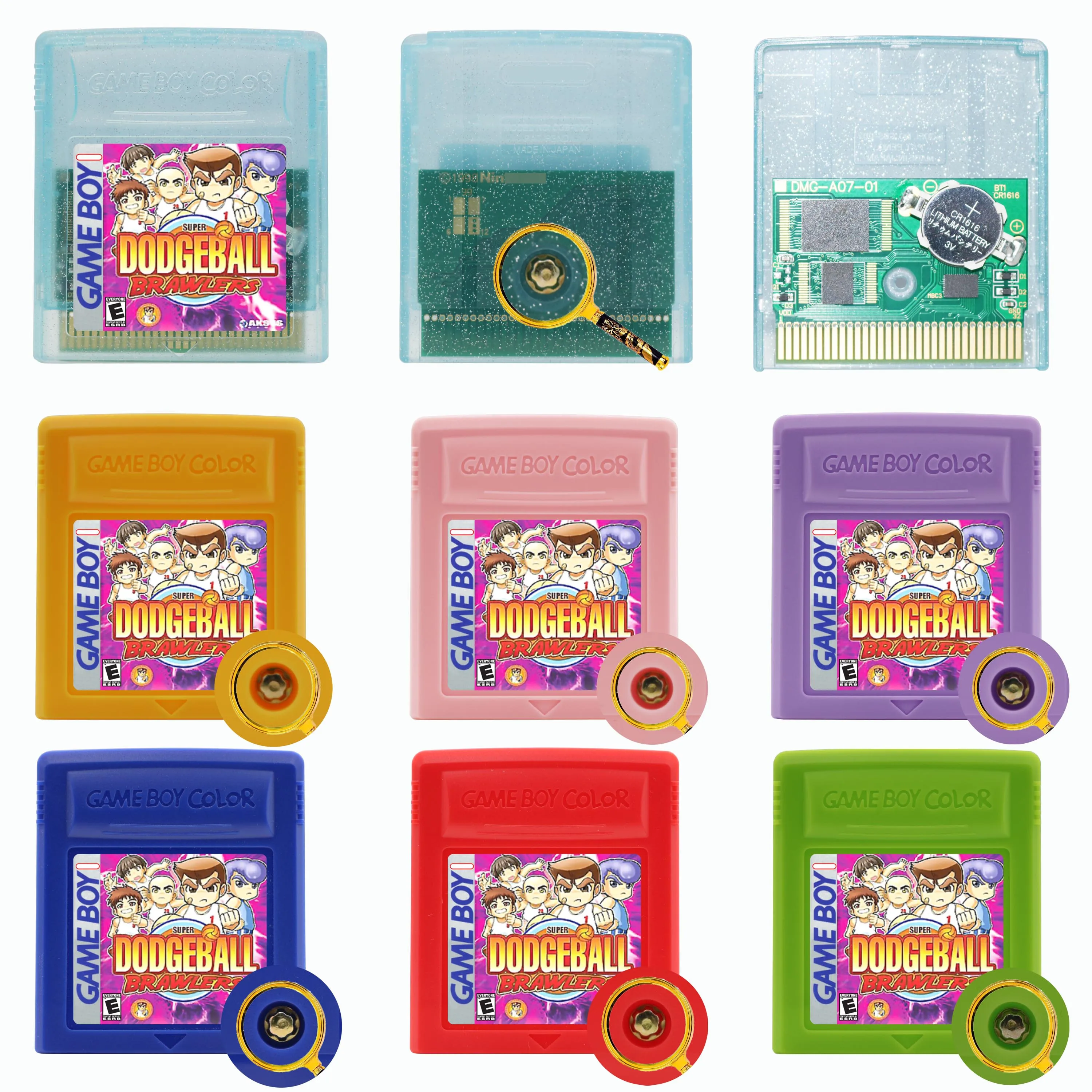 

Dodge ball Brawlers GBC Game Cartridge 16 Bit Video Game Console Card High Quality Hexagon screw English Language For GBC/GBA