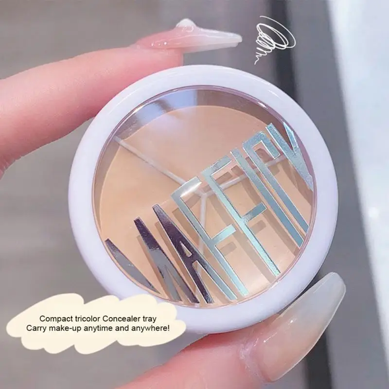 

3 Colors Concealer Palette Cream Texture Covers Acne Marks Dark Circles Multifunction Face Makeup Lasting Brighten Face Cosmetic