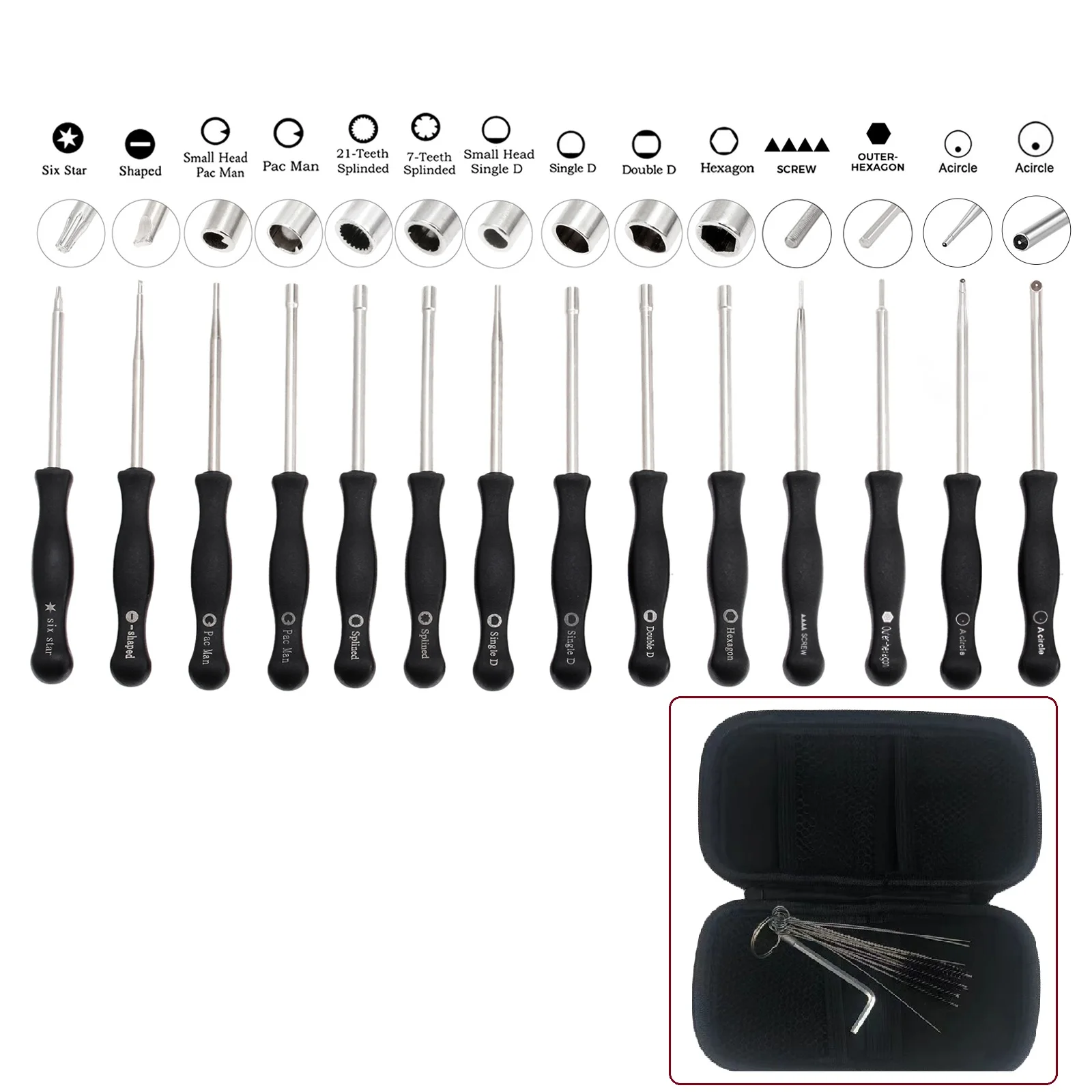 14Pcs Carburetor Adjustment Tool & Cleaning Kit for Poulan STHIL Ryobi Troy Bilt Trimmer Weedeater Chainsaw 2-Cycle Small Engine
