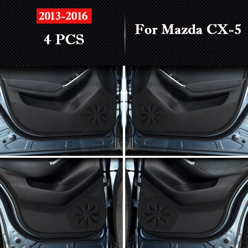 

Для Mazda CX-5 2013-2025 дверь автомобиля противоударная накладка кожаная внутренняя защита от грязи наклейка Декор наклейки аксессуары