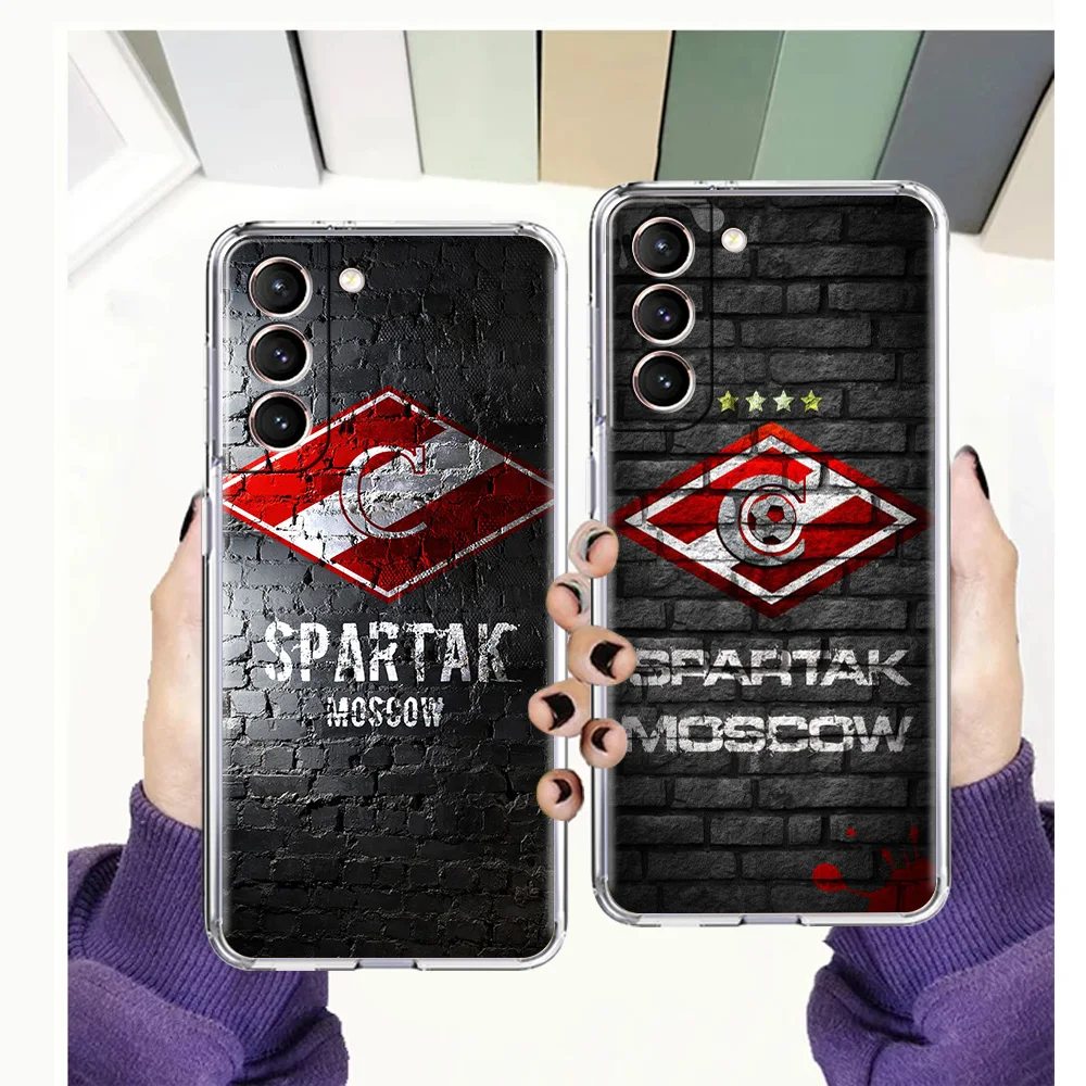 

Spartak Moscow Transparent Case For Samsung Galaxy S20 S21 FE Note 20 10 S21 Ultra S10 S10E M22 M31 M32 Lite Plus Shell Fundas