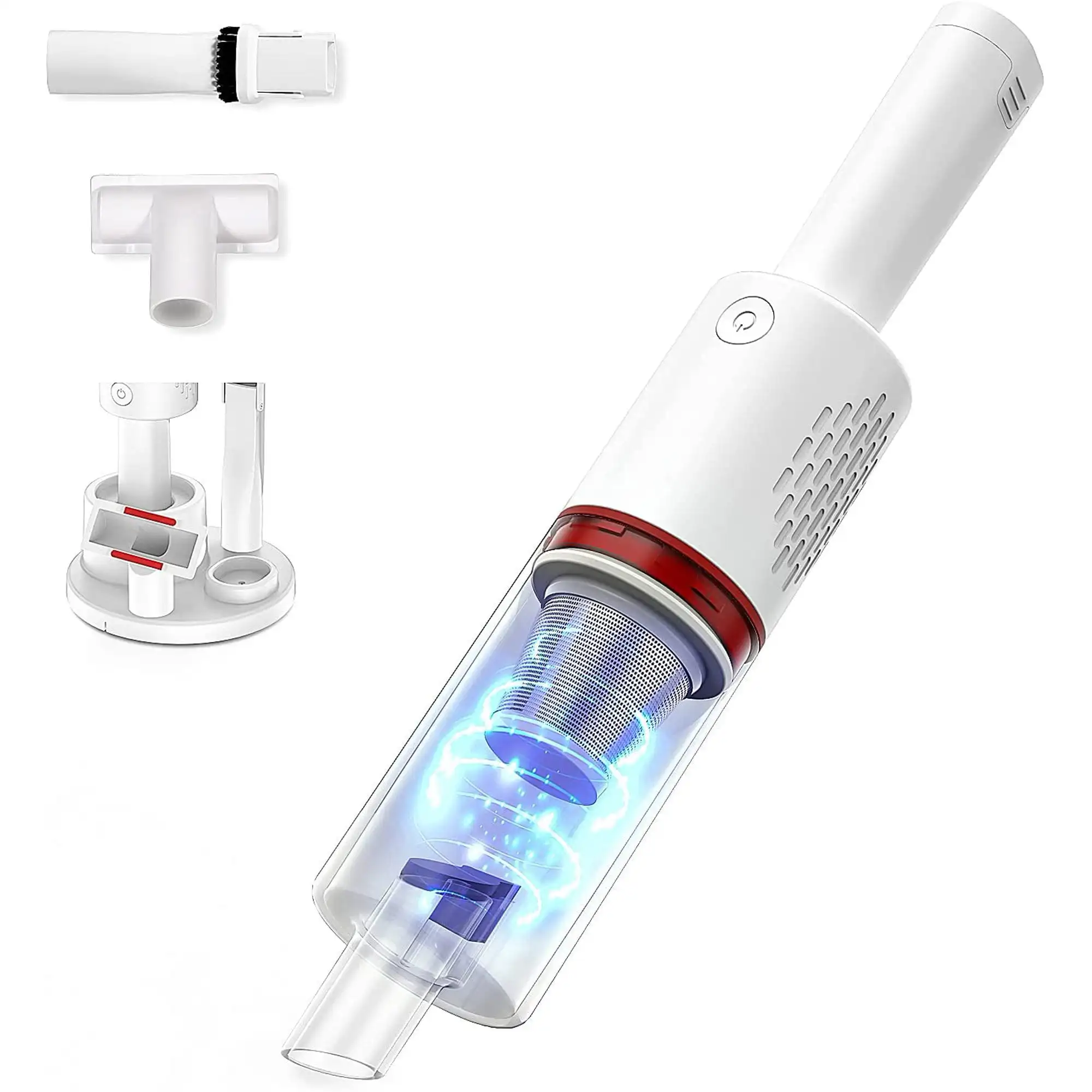 

Handheld Vacuum with Charging Dock, 35 min Runtime & 0.4L Large Dust Cup with Brushless Motor For Car & Pet Hair