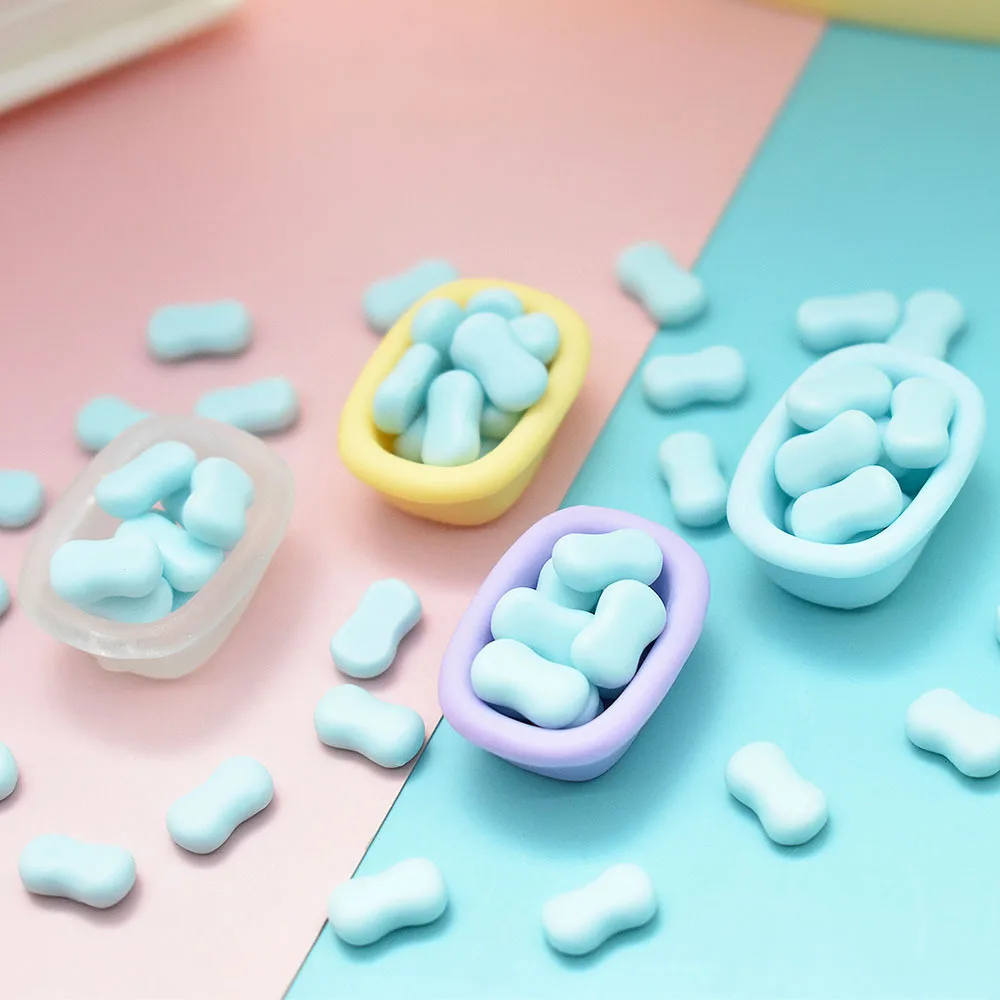 

30Pcs/lot Flat back Resin Cabochon Cute Mini Simulation Soap Character Resins Scrapbooking Decoration Craft DIY Accessories