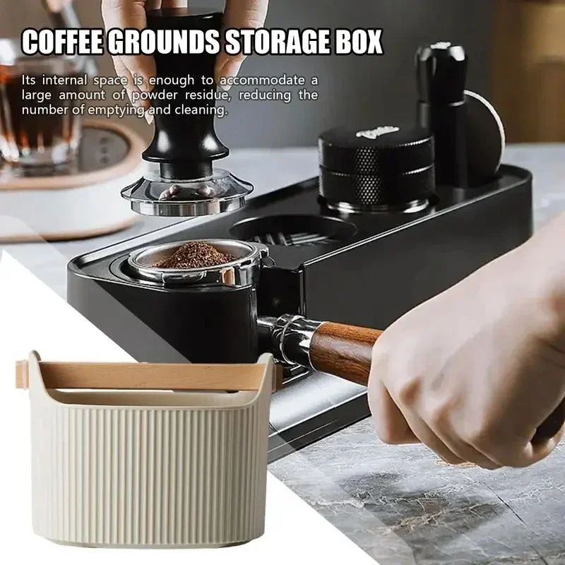 Coffee Knock Box Durable Espresso Dump Bin Removable Bucket Shock-Absorbent Non-slip Ground Tool