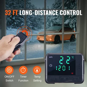 VEVOR 5/8KW Car Heater Diesel Air Heater 12V Diesel Heater With LCD Switch Silencer for Car Truck Boat RV Parking Diesel Heater 3