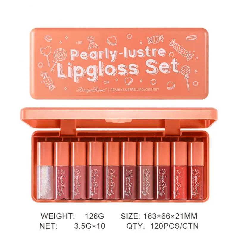 

Delicate Texture Make Up Cosmetic Non Stick Cup Lipstick Rapid Film-forming Waterproof Lip Gloss Lips Glaze Set Small Size