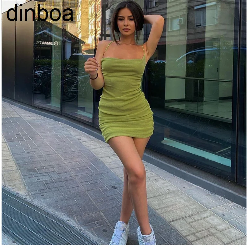 

Женское платье на бретелях, элегантное короткое платье в европейском и американском стиле с открытой спиной и завязкой на талии, лето 2023