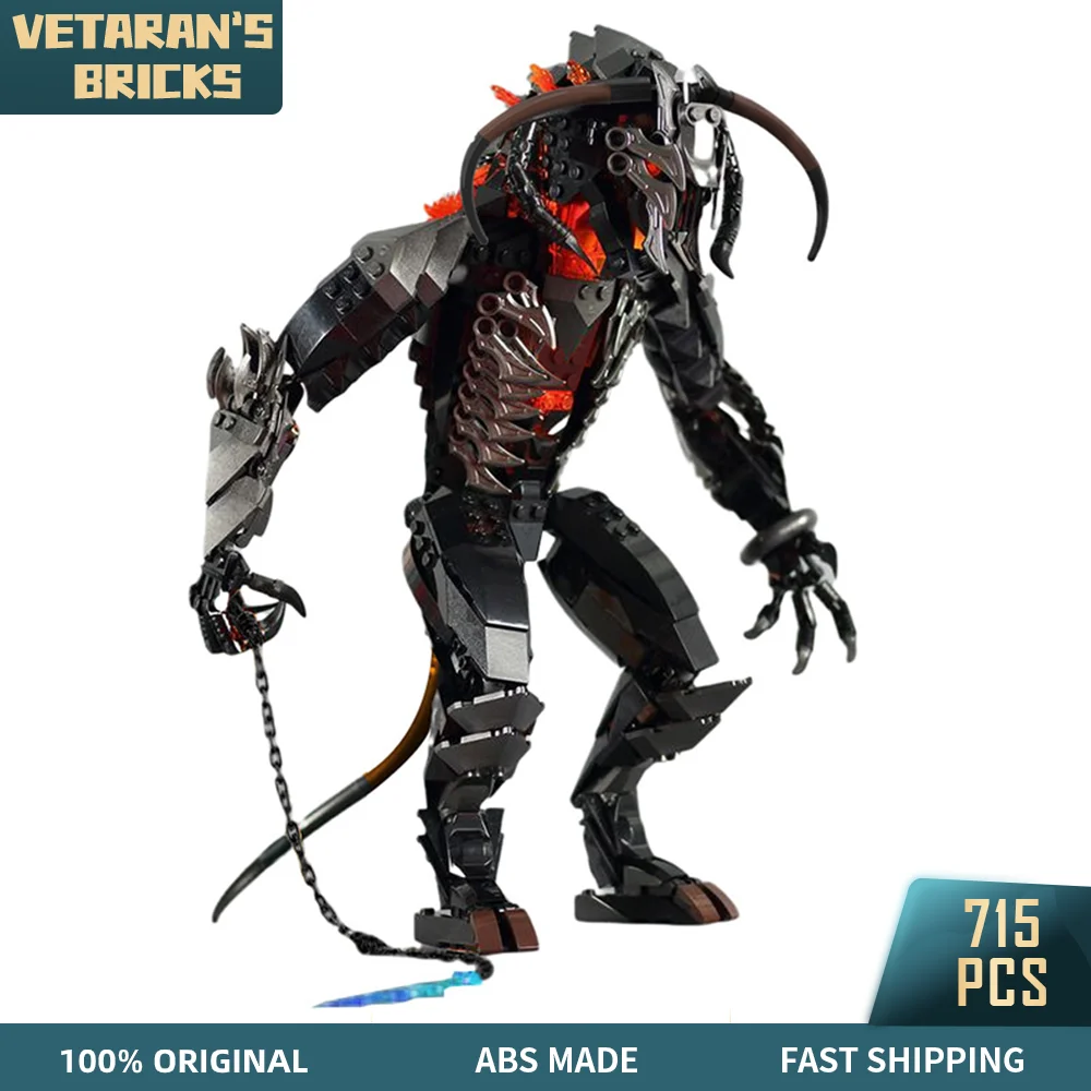

MOC Tar Goroth Gothmog Figure Lord Demon of Fire Shadow Statue Model Building Blocks Sets Construction Toy for Kid Birthday Gift