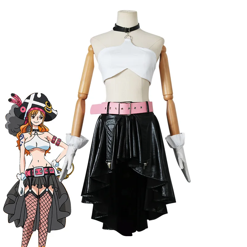 Пленка RED Anime Roronoa Zoro Monkey D. Luffy Uta Косплей Костюм ВАО куни страна парик юбка рубашка