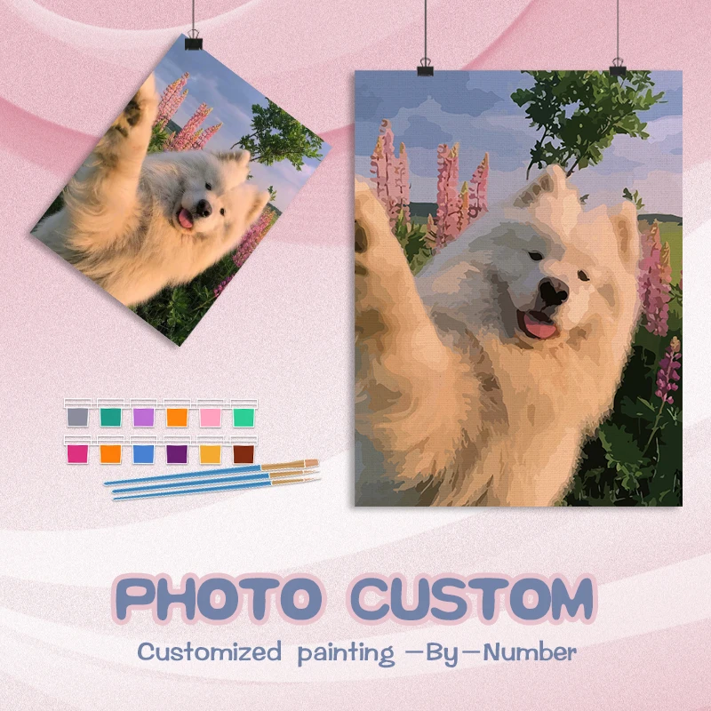 

Frame 24/36 Customized Diy Painting By Numbers Photo Custom Landscape Animals Coloring By Numbers Gift Home Decor